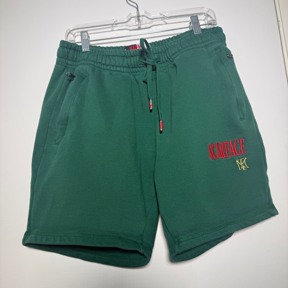 Scarface Shoe Palace Green Fleece Athletic Men's Shorts Large